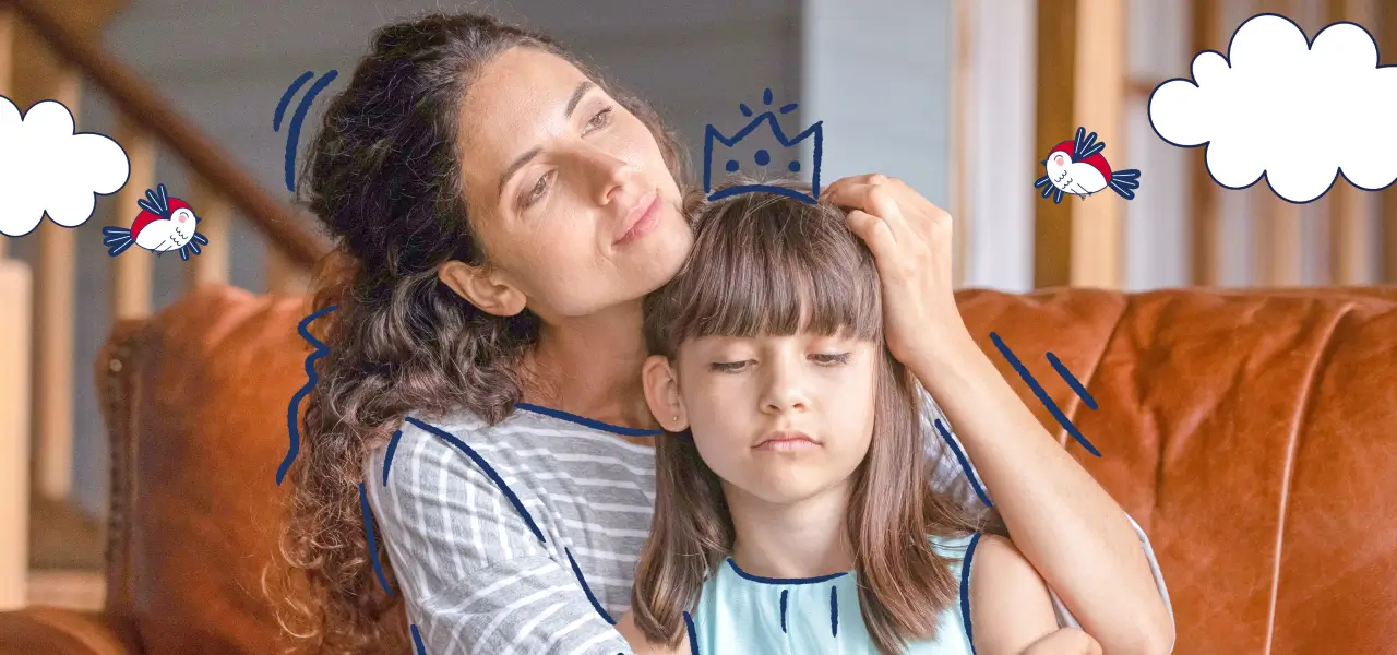 Madre abrazando a su hija