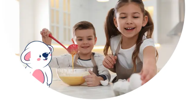 Niños cocinando animalivio koala